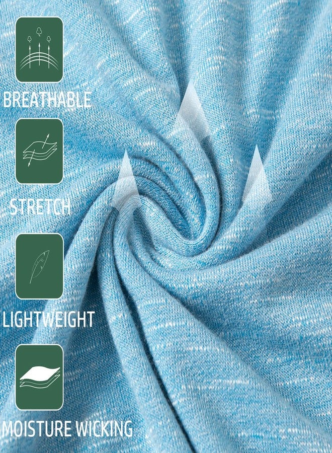 MANSDOUR Men's Athletic Hooded Shirts Long Sleeve Workout Sport Hoodie Casual Running T Shirt Quick Dry Pullover Top Lightweight Golf Shirts Fashion Solid Color Active Gym Sweatshirt Blue - Image 5